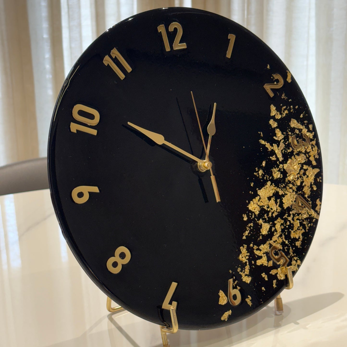 Midnight Luxe Resin Clock