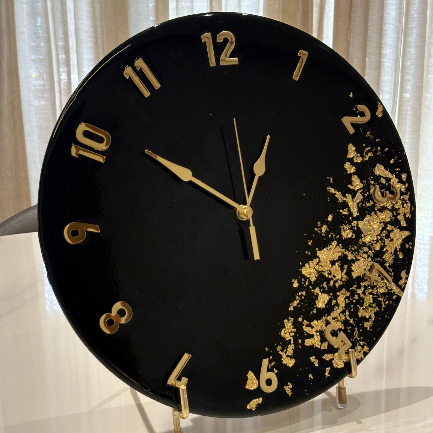 Midnight Luxe Resin Clock