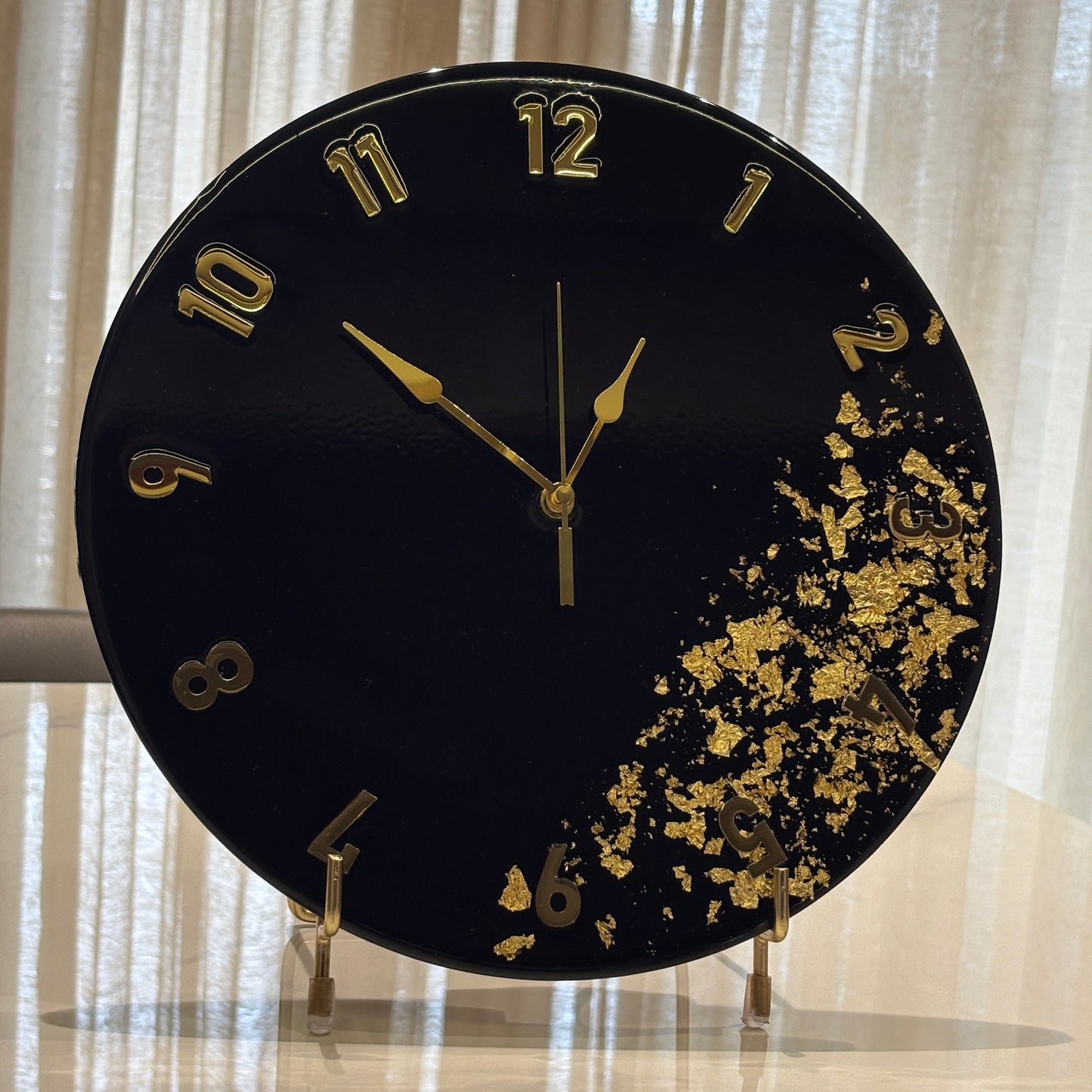 Midnight Luxe Resin Clock