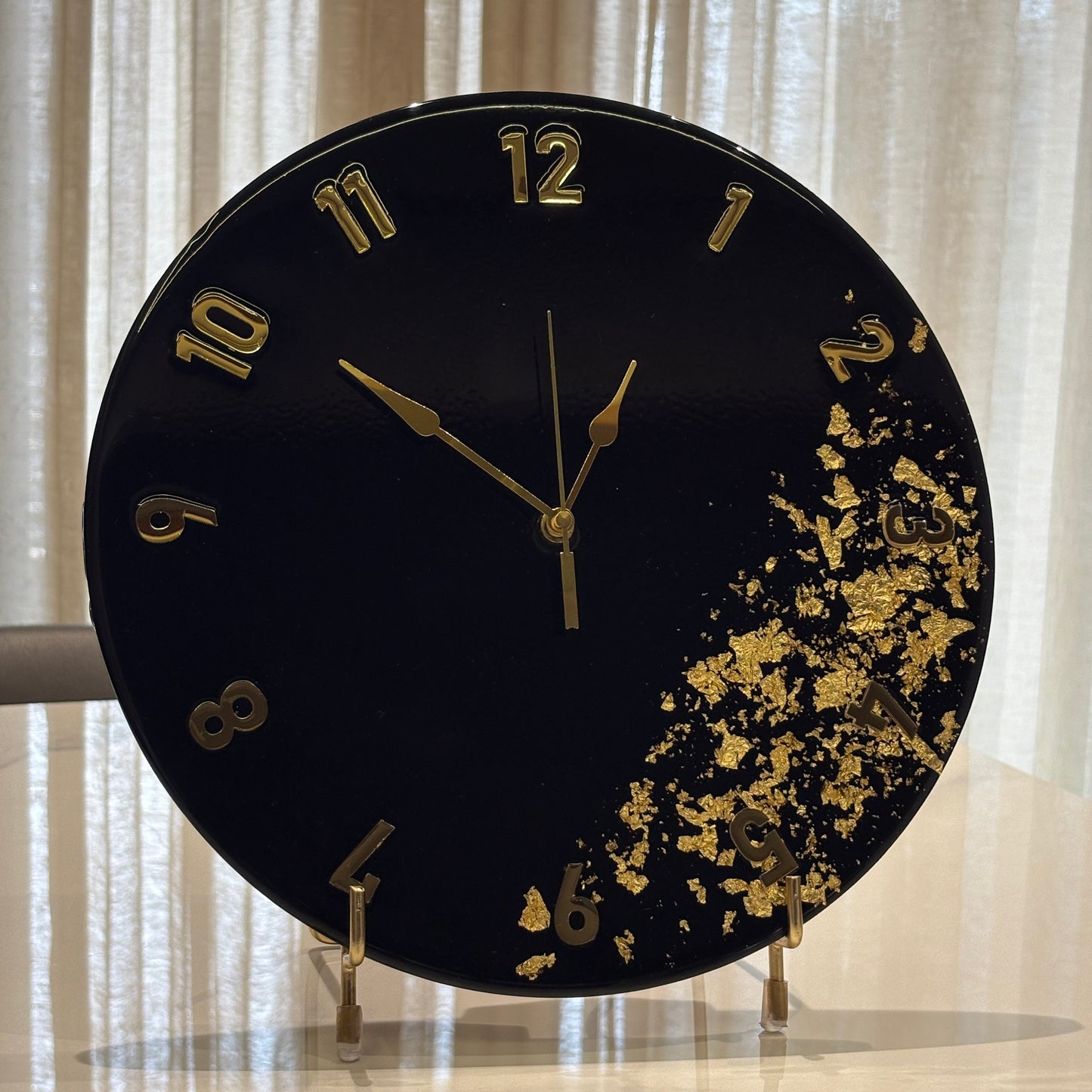 Midnight Luxe Resin Clock