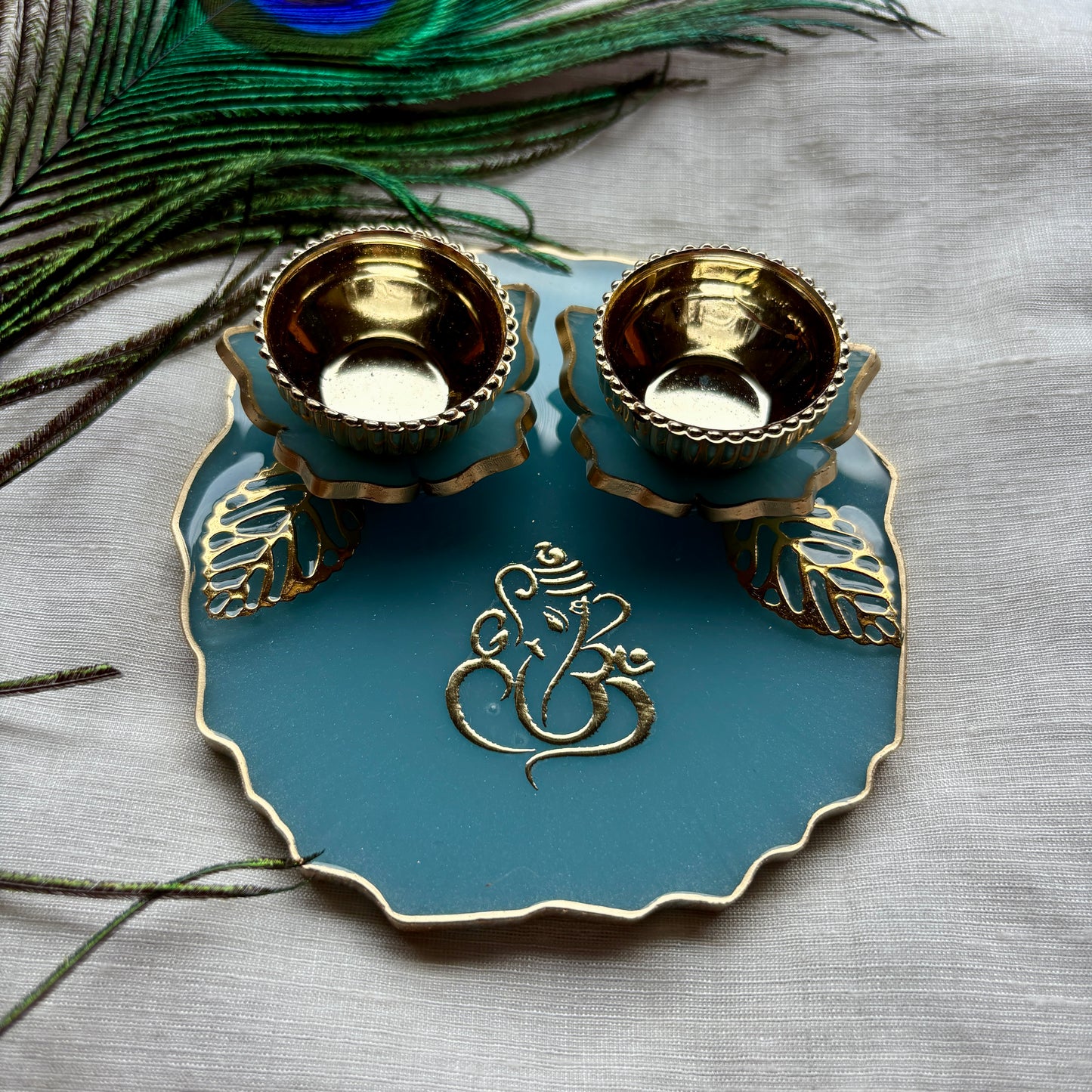 Sky Blessing Resin Tilak Plate
