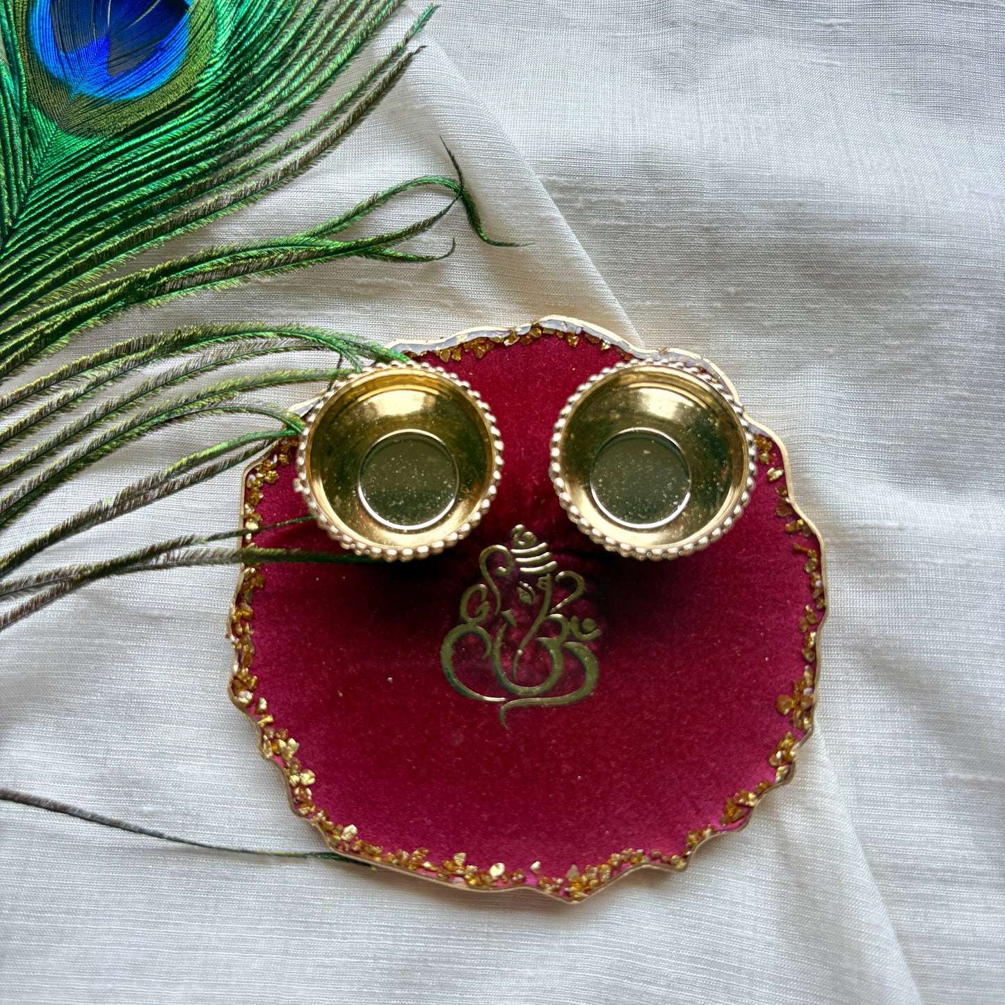 Ruby Ganesh Resin Tilak Plate