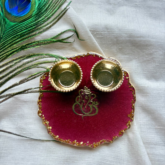 Ruby Ganesh Resin Tilak Plate