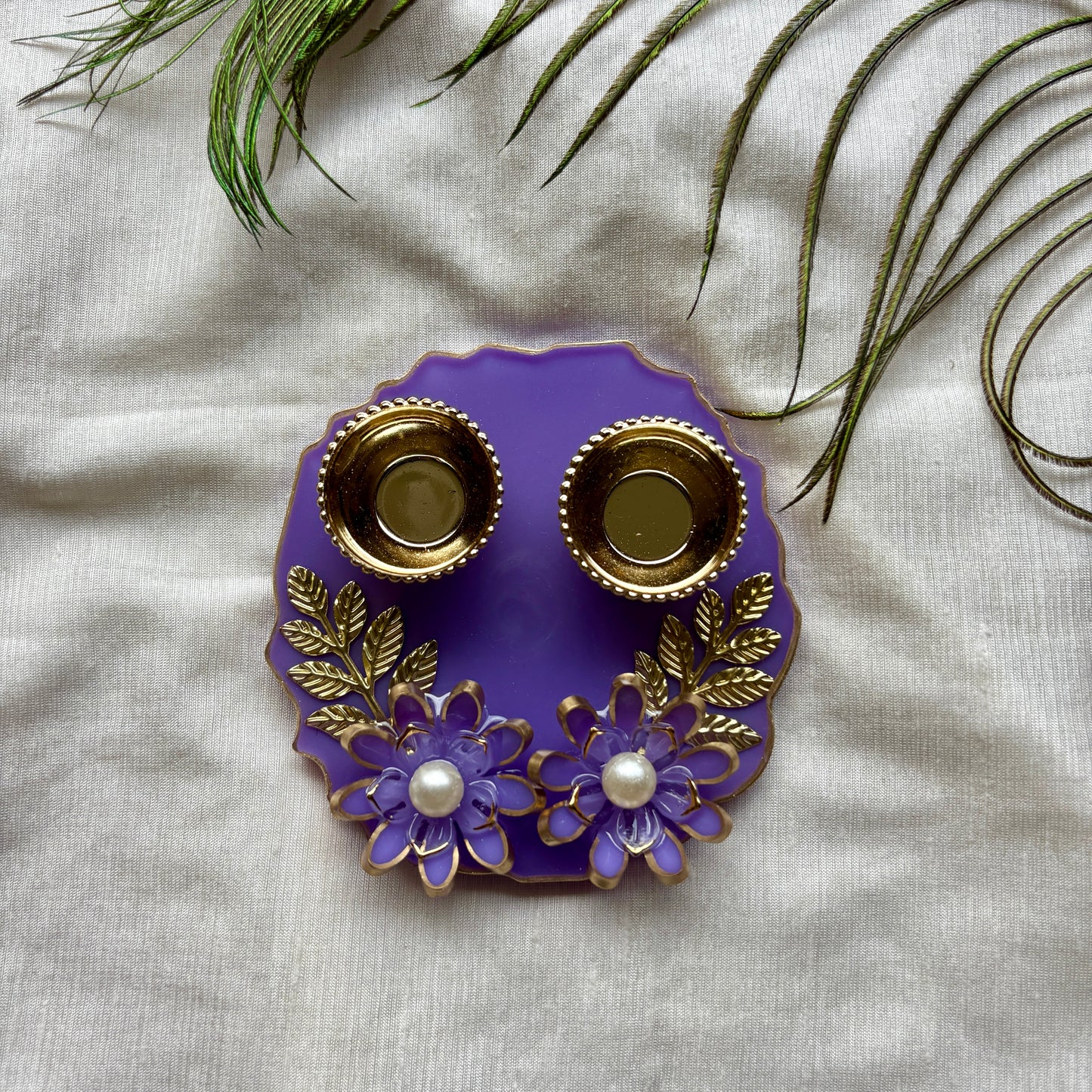 Lavender Bloom Resin Tilak Plate