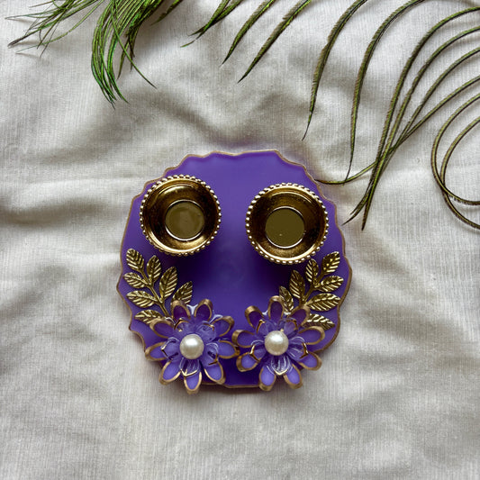 Lavender Bloom Resin Tilak Plate