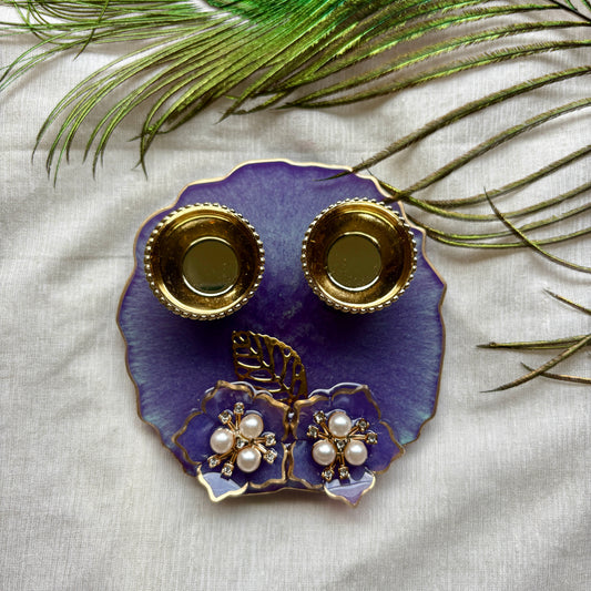 Amethyst Pearl Resin Tilak Plate