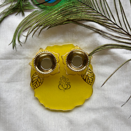 Golden Sunshine Resin Tilak Plate