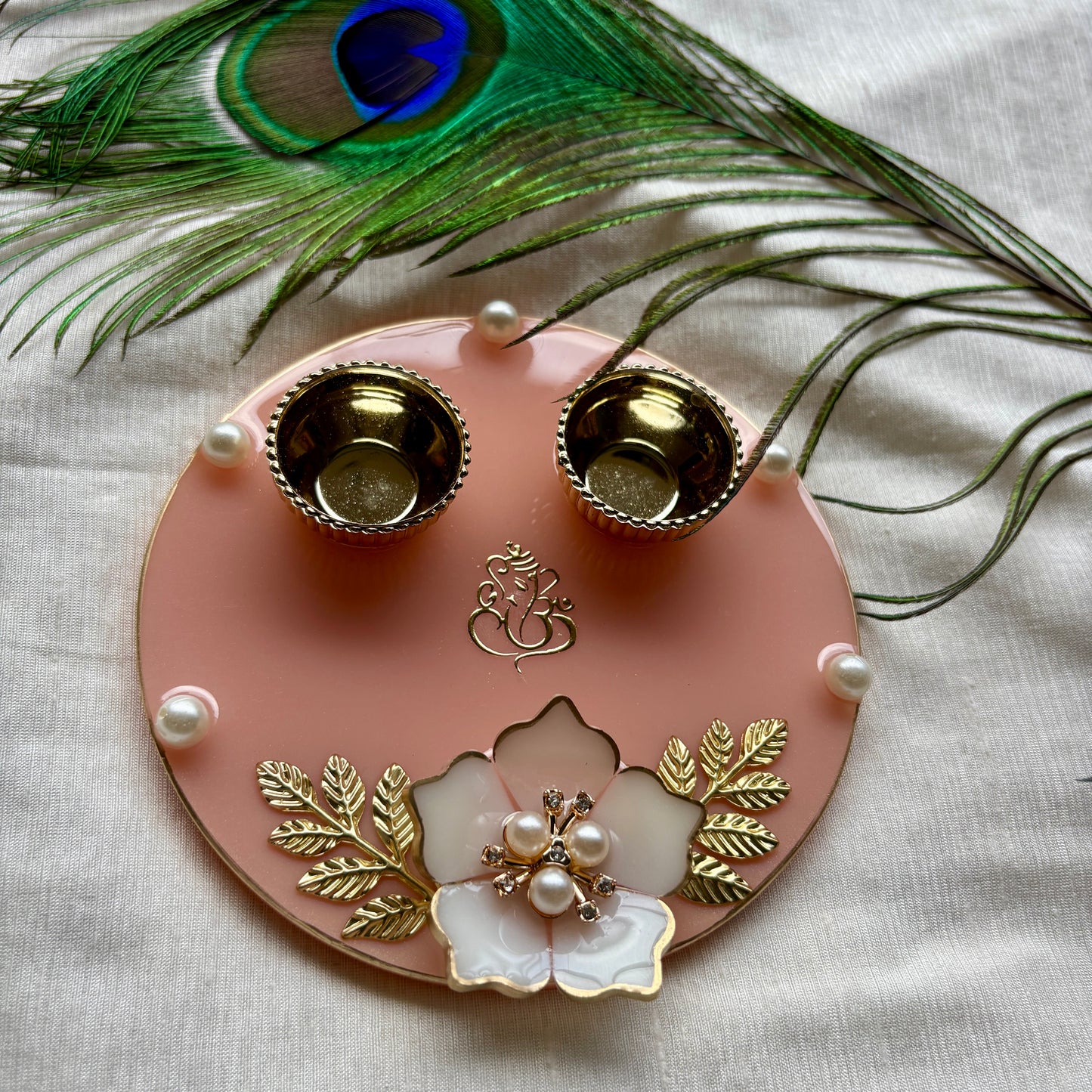 Blush Harmony Resin Tilak Plate