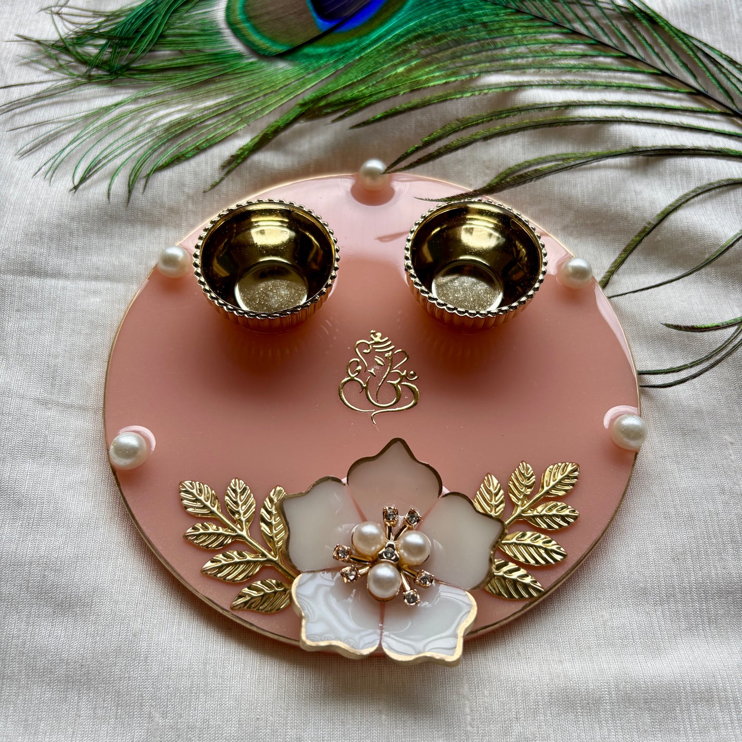 Blush Harmony Resin Tilak Plate