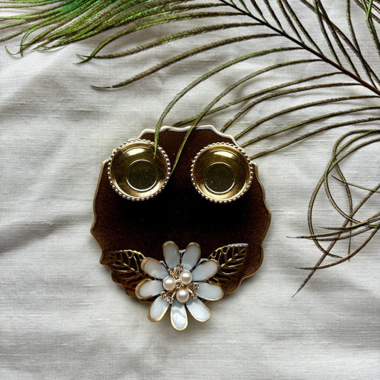 Mocha Pearl Resin Tilak Plate