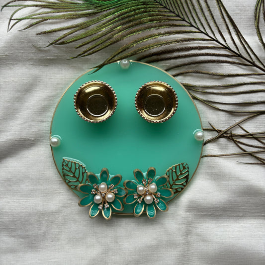 Aqua Bloom Resin Tilak Plate