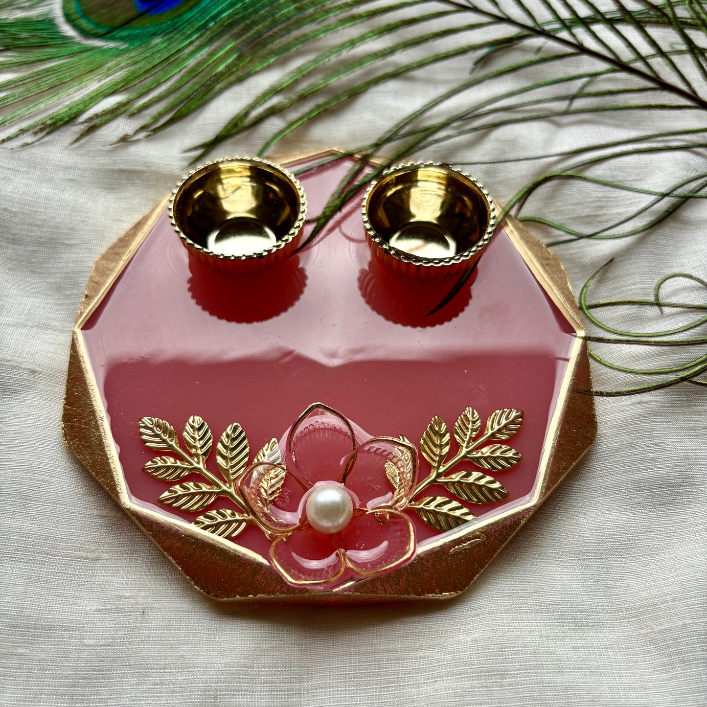 Eternal Blossom Resin Tilak Plate