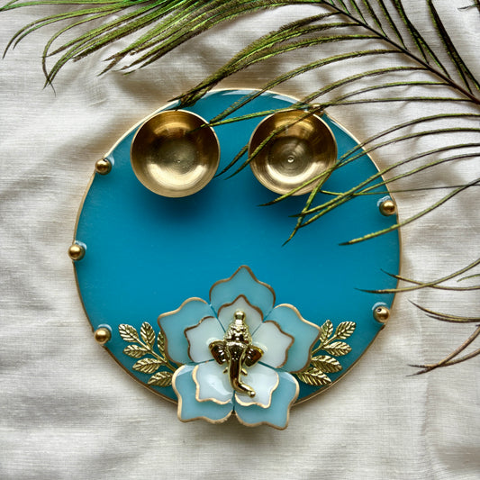 Neel Kamal Ganesh Resin Tilak Plate