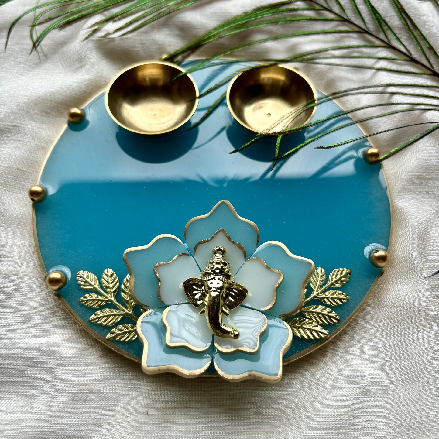 Neel Kamal Ganesh Resin Tilak Plate