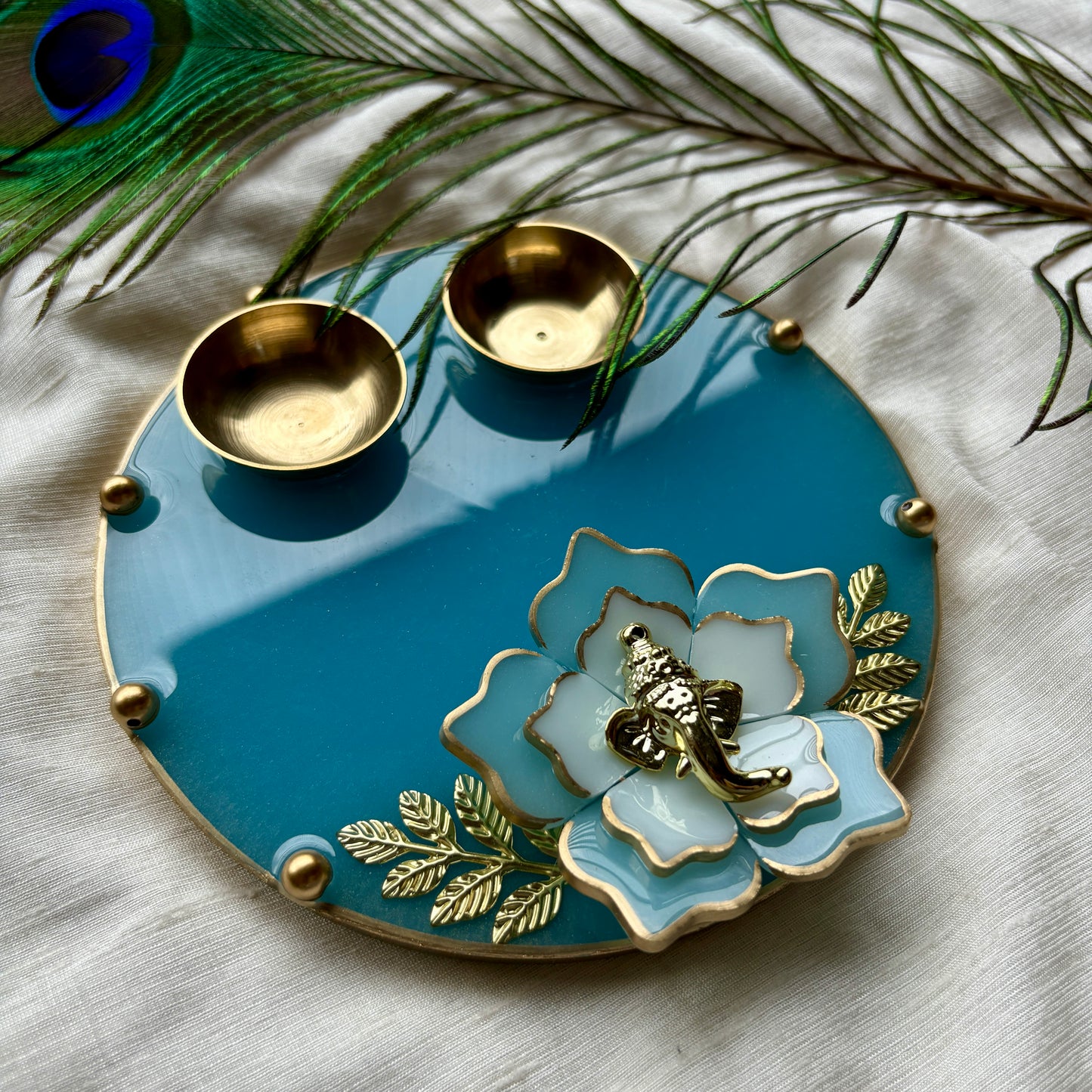 Neel Kamal Ganesh Resin Tilak Plate