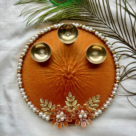 Bronze Bloom Resin Tilak Plate